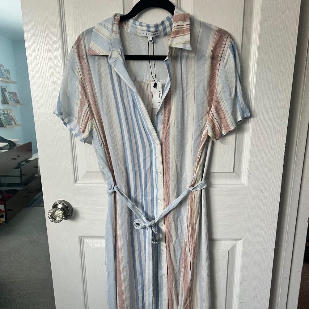 Striped shirt dress